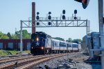 Piedmont Train #71 comes under the signals at Duke